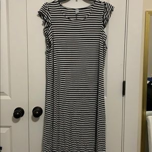 Ruffle Sleeve Shirt Dress